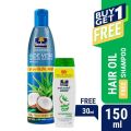 Shampoo Free: Parachute Hair Oil Advansed Aloe Vera Enriched Coconut 150ml (30 ml Parachute Naturale Shampoo Free). 