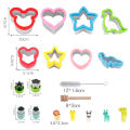 Fruit Vegetable Cutters for Children Kids Food Cookie Sandwich Mold Maker With Shapes Toast Bread Mould Set Kitchen Bento Tools.