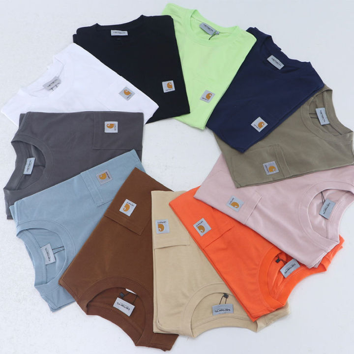 Kahart%20Classic%20Embroidery%20Small%20Icon%20Pocket%20Men%20and%20Women%20Students%20Loose%20Pure%20Cotton%20CoupleTT-shirt%20-%20Image%205