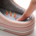 Men's Slippers Memory foam Slippers for home 2022 Winter Non-Slip Male House Shoes Stripe Unisex Indoor Slippers Soft Plus Size. 