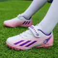Rotating Button Velcro No-Tie Macy Children's Football Shoes Training ShoesTFBroken Nail Boys and Girls Students.
