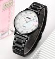 skmei 1840 fashion watch waterproof stainless steel women wrist Watch-Black White. 