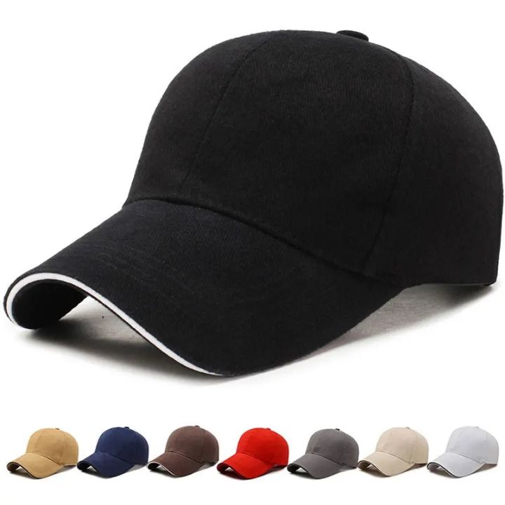 Baseball Cap for Men Women Classic Cotton Dad Hat Plain Cap Low Profile Sun Hats Peaked Caps Outdoor Sports Long-brimmed Hats