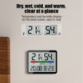 LED Digital Wall Clock Temperature Humidity Meter Multi-function Magnetic Design Large Screen Electronic Alarm Clock for Bedroom. 