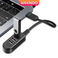 1.2M 3 Port Usb Hub Usb 3 Splitter for Data Charging Usb Charger Hub Laptop Pc Computer Accessories Usb Cable Extend Adapter（30cm black）. 