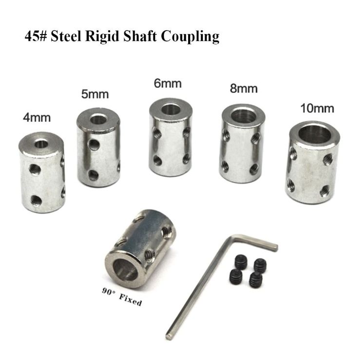 4/5/6/8/10mm CNC Motor 4mm To 8mm Steel Rigid Transmission Connector Jaw Shaft Coupler Shaft Coupling
