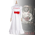 Horror Bride of Chucky Annabelle Cosplay Costume Dress Cos Wigs Conjuring Doll Mask Women Girls Evil Halloween Scary Outfits. 