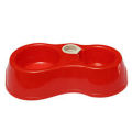 Double Bowls Pet Food Water Feeder Automatic Pet Feeding Bowl for Dog Cat Puppy Rabbit.