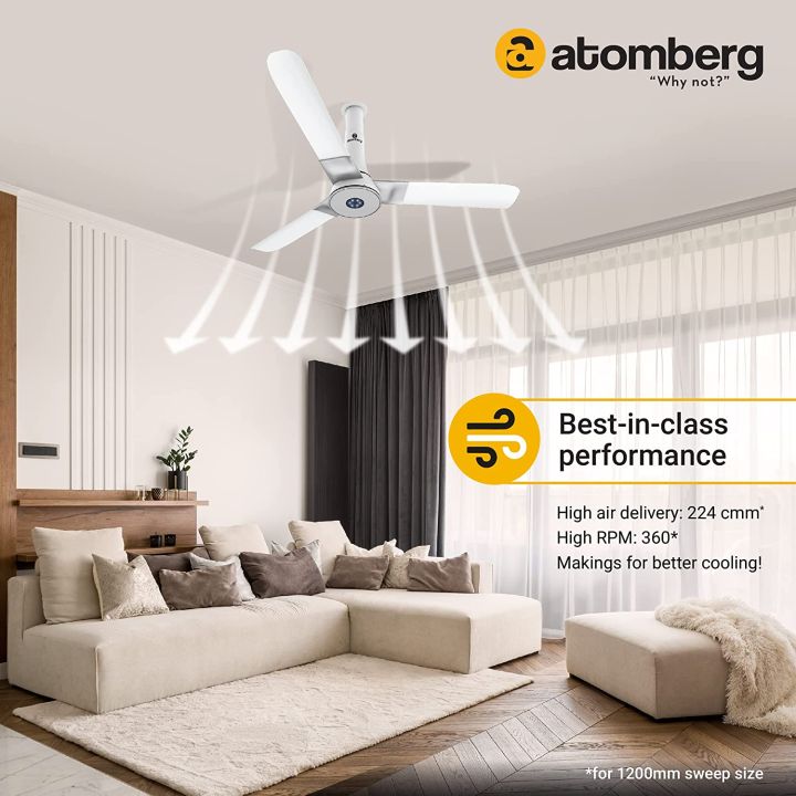 Atomberg%20Studio+%201200MM%20/%2048"%2032W%20BLDC%20Motor%20Energy%20Saving%20Ceiling%20Fan%20(Marble%20White)%20%7C%20Made%20in%20India%20-%20Image%206