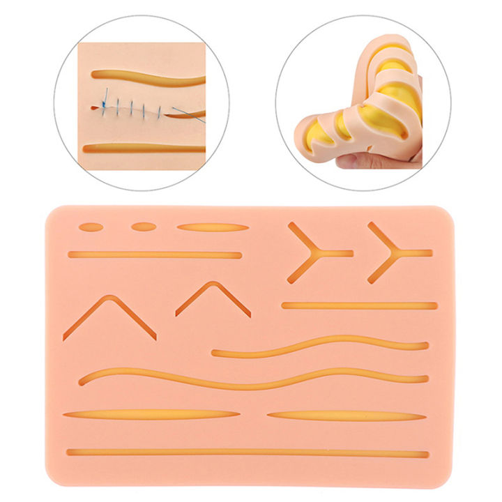 Reusable%20Surgical%20Medical%20Practice%20Traumatic%20Simulation%20Wounds%20Training%20Teaching%20Model%20Suture%20Kit%20Pad%20Silicone%20Fake%20Skin%20Suture%20-%20Image%202