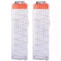 TISNERF 18 Rounds Transparent Reload Clip for Nerf Magazine Round Darts Replacement Toy Gun Soft Bullet Clip for Nerf Blaster. 
