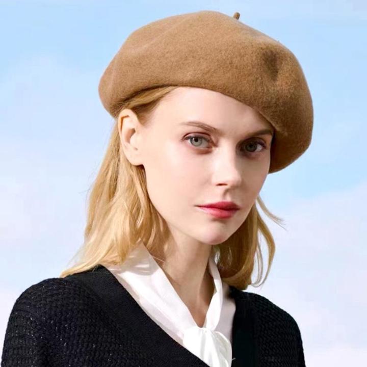 100%25%20Wool%20Beret%20Hat%20Women%20Winter%20Thick%20Warm%20French%20Hat%20Girls%20Solid%20Color%20Autumn%20Berets%20Caps%20Hats%20For%20Women%20Flat%20Cap%20Felt%20Berets%20-%20Image%206