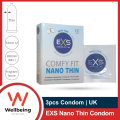 EXS Nano Thin Condom for Men | Single 3pcs Pack | UK. 