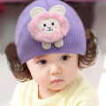 Rabbit Animal Baby Girls Boys Woolen Yarn Knit Wig Hat Skull Cap Beanie. 