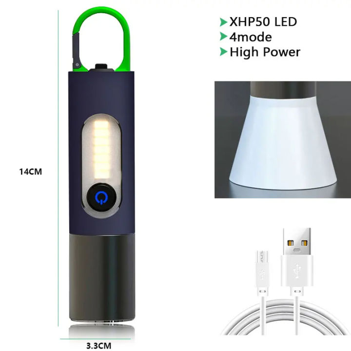 Multifunctional%20LED%20Flashlight%20XSP-836%20Work%20Light%20USB%20Rechargeable%20Camping%20Fishing%20Lantern%20Waterproof%20Zoom%20Torch%20KeyChain%20Lamp%20-%20Image%204