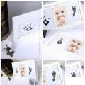 Baby Handprint Kit By Little Hippo - Newborn Baby Picture Frame (WHITE) Non Toxic INK! Baby Footprint Kit Best Baby Shower Gifts! Perfect For Baby Boy Gifts And Baby Girls Gifts. 