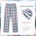 Casual Plaid Pants 4XL Sleepwear Men's Pajama Pants Spring Summer Cotton Trousers for Men Pajamas Male Comfortable Home PJ Pants.