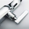 Popular deck mounted modern style simplecity design cold water wash basin faucet bathroom tap Basin Pillercock with single handle.