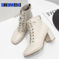 women Ankle boots PU Leather 35-39 feet length boots for women Round Toe Chelsea boots high heel boots AB784. 