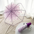 Fashionable Korean Transparent 3 Fold Imported Umbrella. 