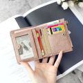 Retro Buckle Crop Wallet Female Fashion Ladies Wallet Multifunction Id Holder High-Quality Zipper Card Holders Wallet Id Holder Wallet. 