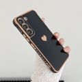 Luxury Plating Soft Case For Samsung Galaxy S24 S23 S22 S21 S20 FE A53 A23 A13 A52 A14 A54 Love Heart Shockproof Cover.