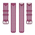 Solid Color Breathable Sports Silicone Watch Band For Fitbit Charge 6.