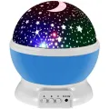 Rotating Dream Projector Lamp Starry Night Light Colorful Starry Sky Lamp -blue. 