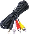 Audio/Video AV 3.5mm to 3-RCA Composite Cable. 