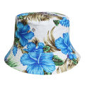 Unisex Fashion Summer Reversible Flowers Printed Fisherman Caps Bucket Hats Gorro Double-sided Hat.