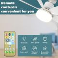 20.5-inch 40W ceiling fan with remote control LED light fan E27 base, intelligent silent ceiling fan for bedroom and living room.