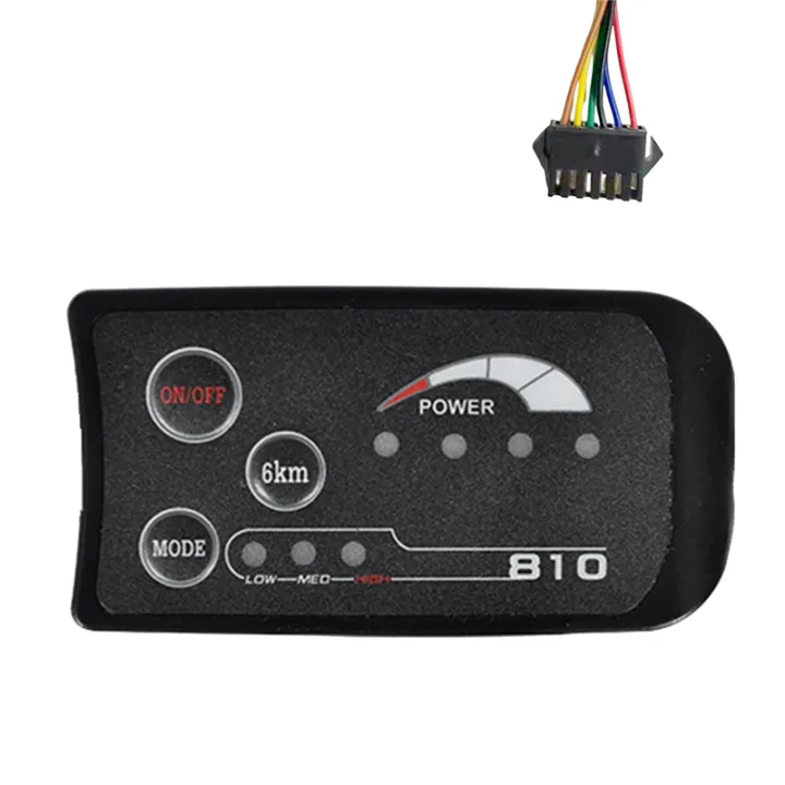 6PIN S810 E-BIKE Compteur LED Affichage IP65 36V UART pour VéLo