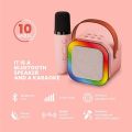 K12 Speaker Machine Bluetooth-Compatible Wireless Karaoke Mic Speaker Multi-Compatibility Modes, RGB Lights | Party POP Bluetooth Speaker with Mic. 
