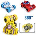 ABS Four-wheel Double-sided Drive Inertial Toy Car Stunt Collision Rotate Twisting Off-road Vehicle Kids Toys Model Car for Gift. 