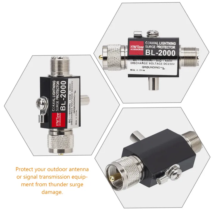 Coaxial%20Arrester%20Bulkhead%20Surge%20Protector%20for%20Antennas%20Cable%20Accessories%20PL259%20Thunder%20Arrestor%20Outside%20Stainless%20Steel%20Copper%20-%20Image%205