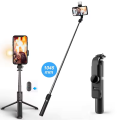 R1s Adjustable 4 in 1 Multifunctional Monopod Selfie Stick & Tripod with Selfie Light & Wireless Bluetooth Remote Control - Selfie Stick & Tripod.
