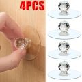 4 Pcs New Self Adhesive Hook Knobs Cupboard Drawer Pull Handle Knobs Brand Acrylic No Drilling Mirror Cabinet Handles Furniture Drawer Diamond Shape Hook.