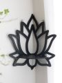 Lotus Crystal Corner Shelf Crystal Shelf Display Black Wooden Wall Shelves Essential Oil Shelf Witchy Decor Aesthetic Spiritual. 