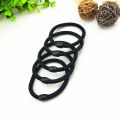 Korean Plain Black Hair Bands Black Hair Rubber Bands Small High Elastic Nylon Seamless Hairband.