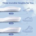2PCS Height Increase Insoles for Shoes Invisible Shoes Sole EVA Arch Support Orthopedic Cushion Elevated Foot Pad Cushion Men.