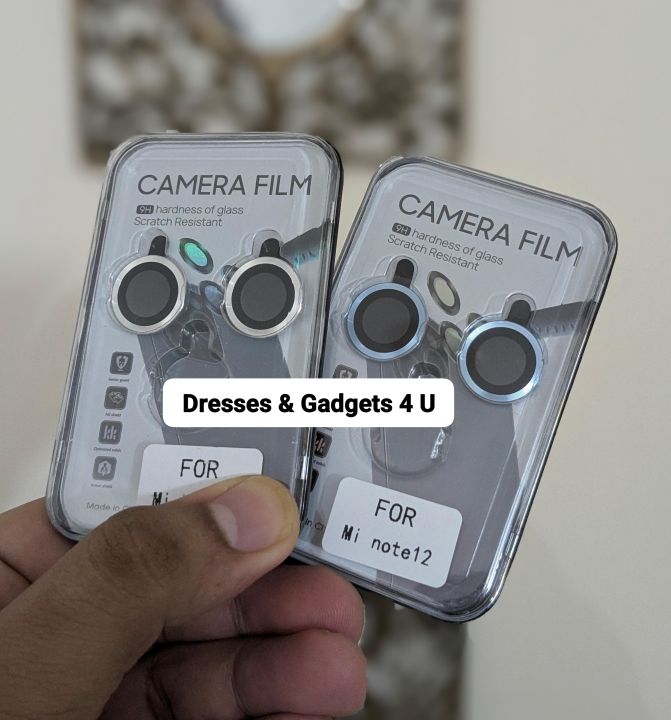 For Xiaomi Redmi Note 12 Camera Ring Metal Frame Camera Ring Case Glass Protector Camera Lens Shield For Xiaomi Redmi Note 12 Camera Lens Ring Case