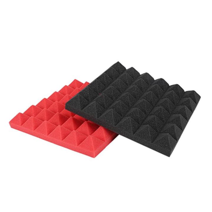 Charcoal%20Acoustic%20Foam%20Tiles%20Soundproofing%20Foam%20Panels%20Studio%20Sound%20Padding%202%20x%2010%20x%2010%20Inch(Black+Red)%20-%20Image%205