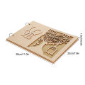 Wooden Wedding Guest Book Album Message Notebook for Engagement Decoration. 