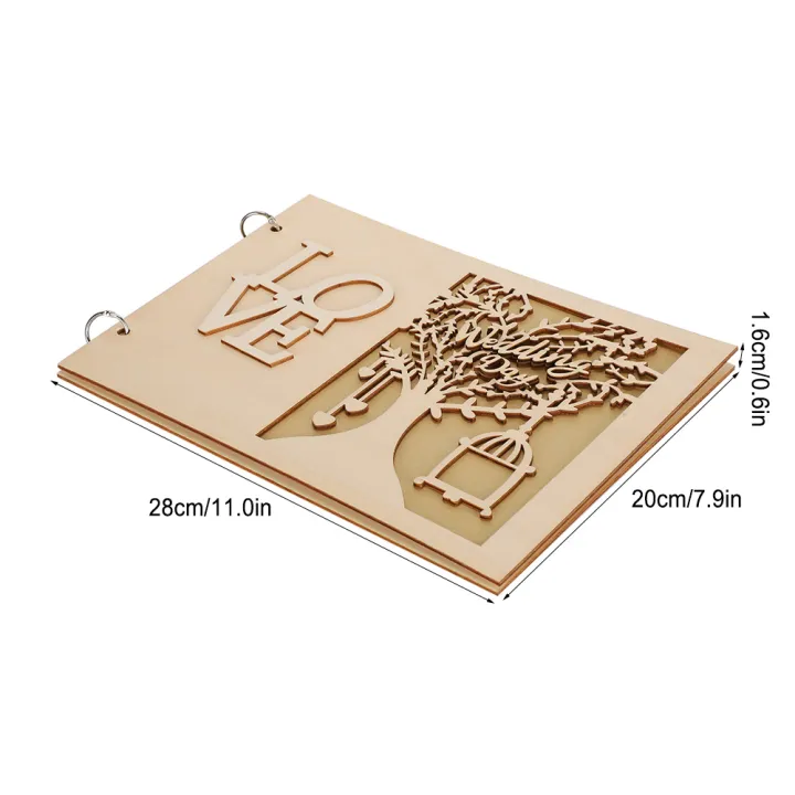 Wooden%20Wedding%20Guest%20Book%20Album%20Message%20Notebook%20for%20Engagement%20Decoration%20-%20Image%206