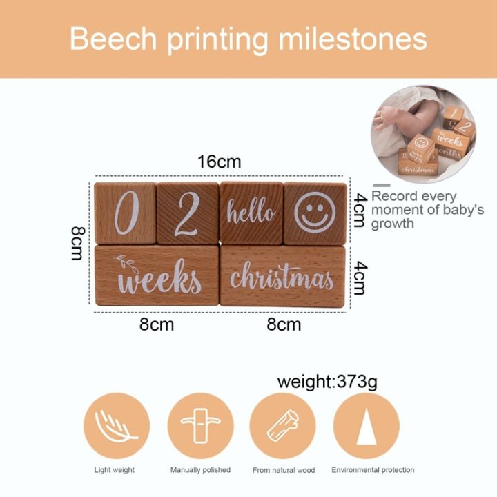 6pcs/1Set%20Baby%20Month%20Milestone%20Card%20Beech%20Block%20Square%20Engraved%20Newborn%20Birth%20Month%20Birthday%20Milestones%20Block%20Photography%20Props%20-%20Image%205