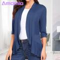Amamia Lady Cardigan Long Sleeves Loose Ruffle Women Cardigan.