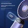 3000mAh Handheld Mini Fan Foldable Portable Neck Hanging Fans 5 Speed USB Rechargeable Fan with Phone Stand and Display Screen. 