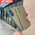JIUMOO For Realme 7 Pro Case Transparent Back Cover Lens Camera Protect Phone Case Edge Full Cover Casing Frosting Hard Cases Fall protection sleeve. 