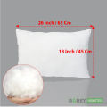 Fiber Head Pillow, Cotton Fabric, (18"x26"), Set of 4. 