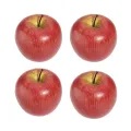 4 Large Artificial Red Apples-Decorative Fruit. 
